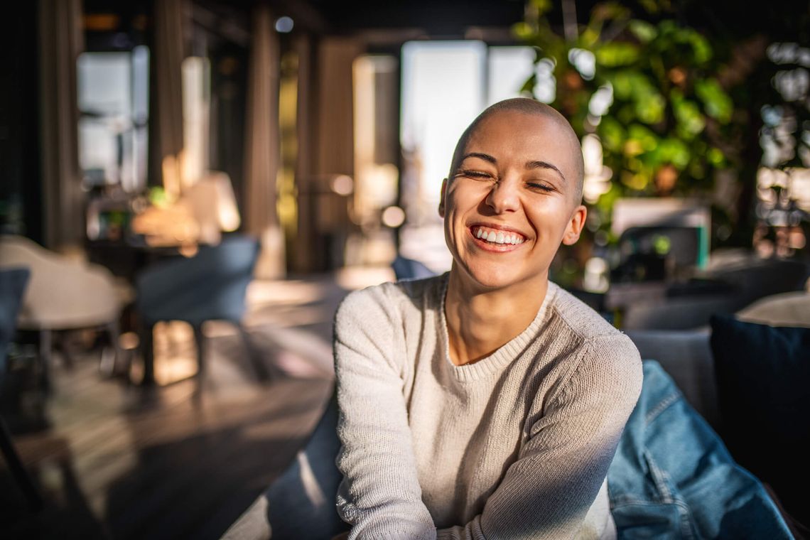 woman smiling