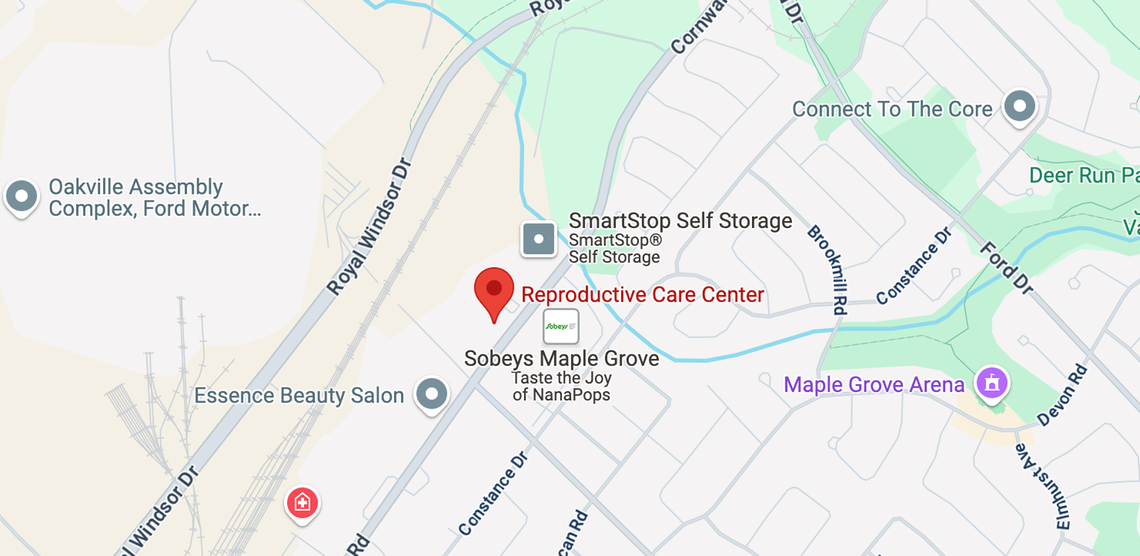 map view of oakville rcc location